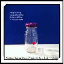 OEM/ODM 100ml Glass Milk Bottle Small Bottle with Tin Lid